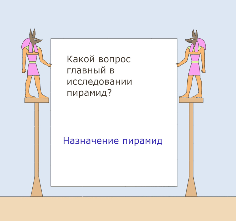 Рис. 2. Главный вопрос пирамид