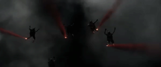 Самая напряженная и атмосферная сцена из всего фильма! Невероятный прыжок! Годзилла (Warner Bros. / Legendary)