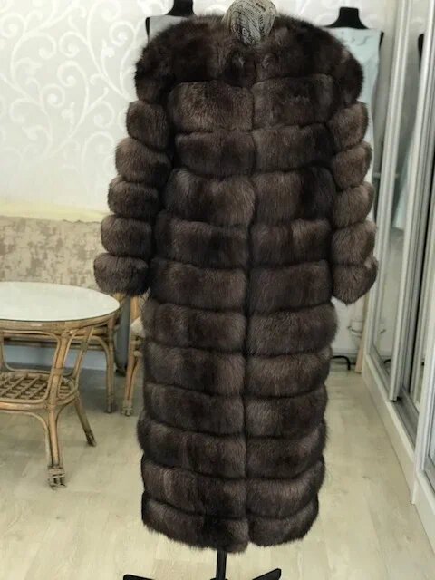 Расширение шубы из песца. Ателье Ирины Берзиной.