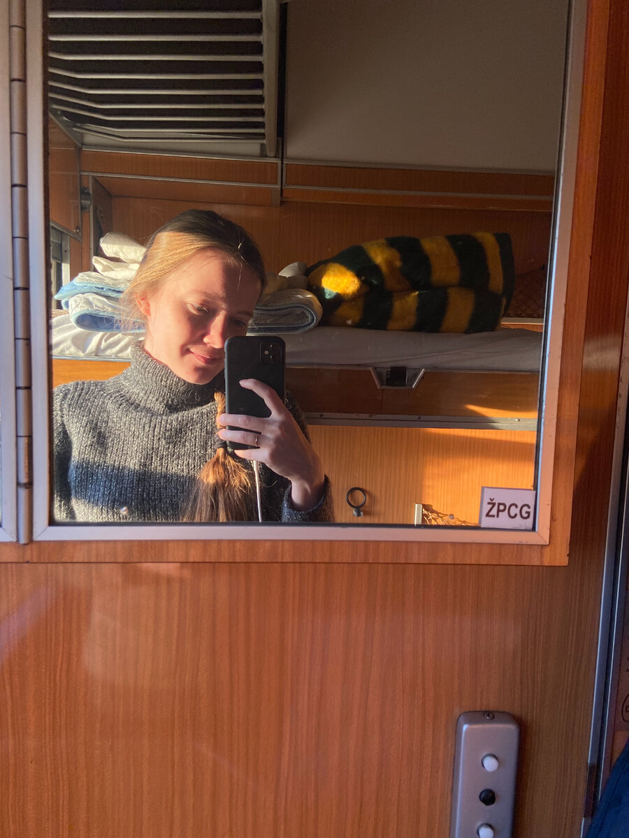 купе в поезде Белград-Бар