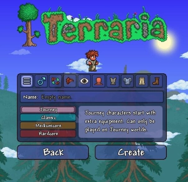 Цвет глаз, волос, форма лысины, пол, цвет кожи и одежды, а также уровень сложности персонажа. Довольно необычно. Такой редактор я встречал только в игре "Skyrim", но это тема отдельной статьи)