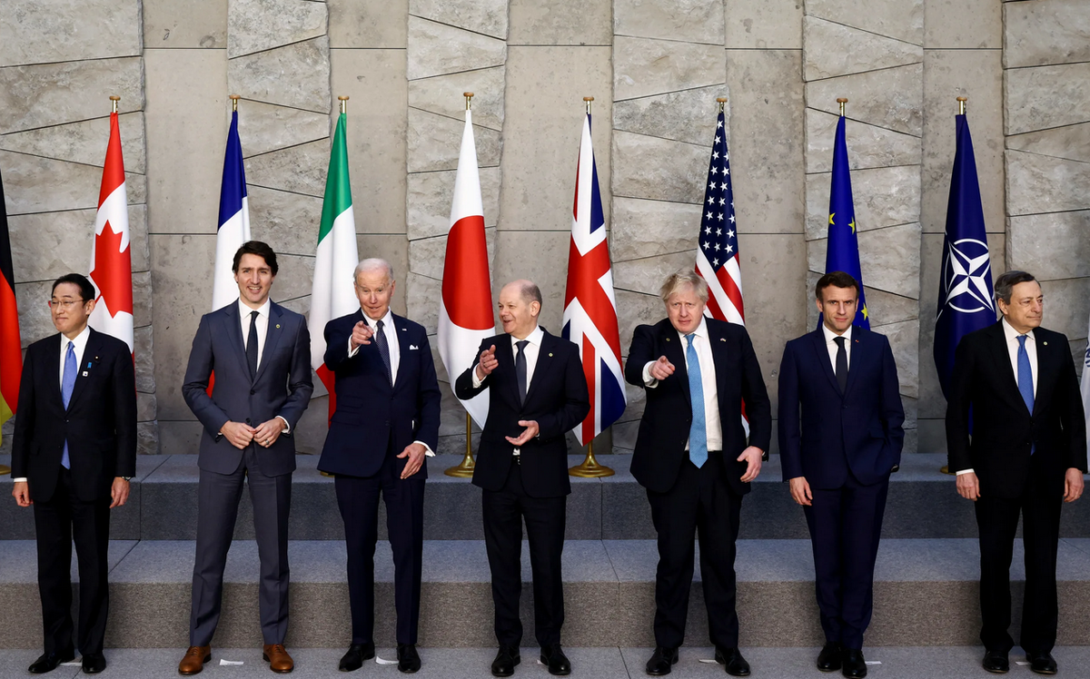 Главы стран G7, март 2022 г. (© Henry Nicholls / Getty)