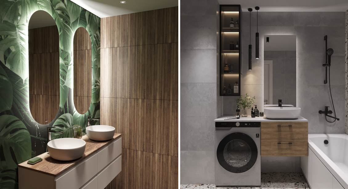 Светлый мрамор, серый бетон или тёплое дерево идеально дополнят и цветные раковины. Только вам решать, какое настроение будет царить в вашей ванной комнате. Ну а Cersanit даст как можно больше инструментов для реализации творческих задумок.