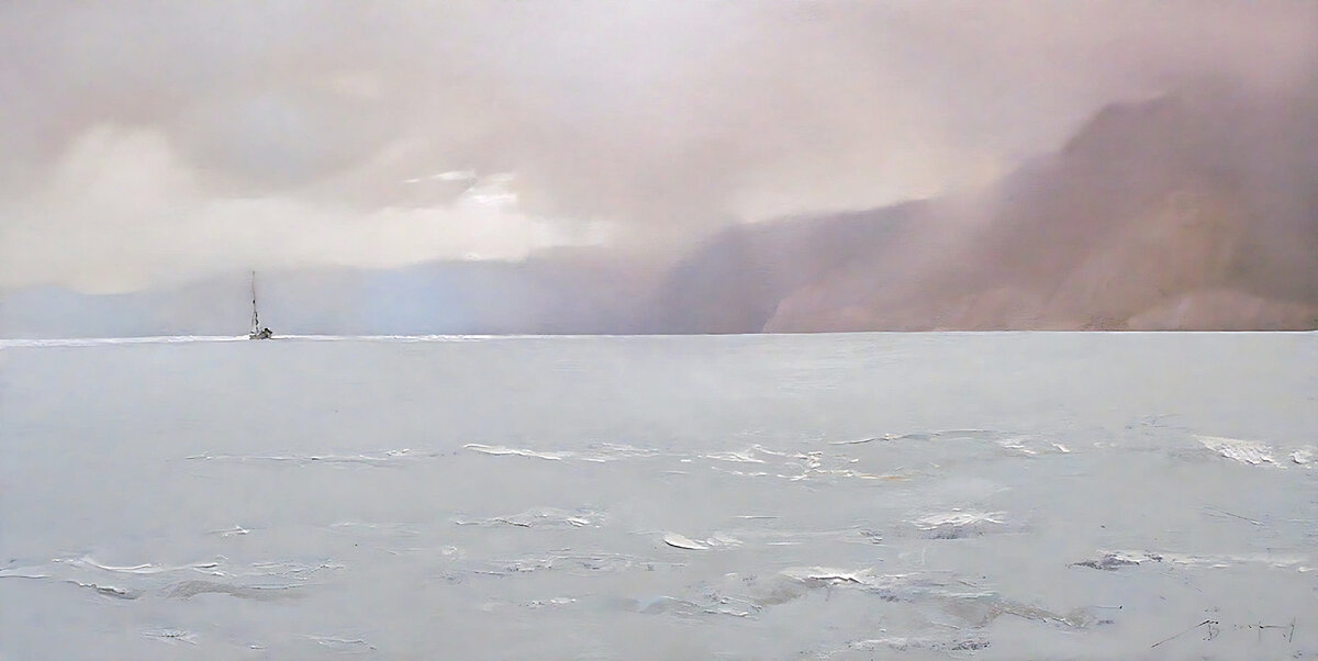 Лобарева В.В., «Байкал», 2011, холст, масло, 50 х 100 см