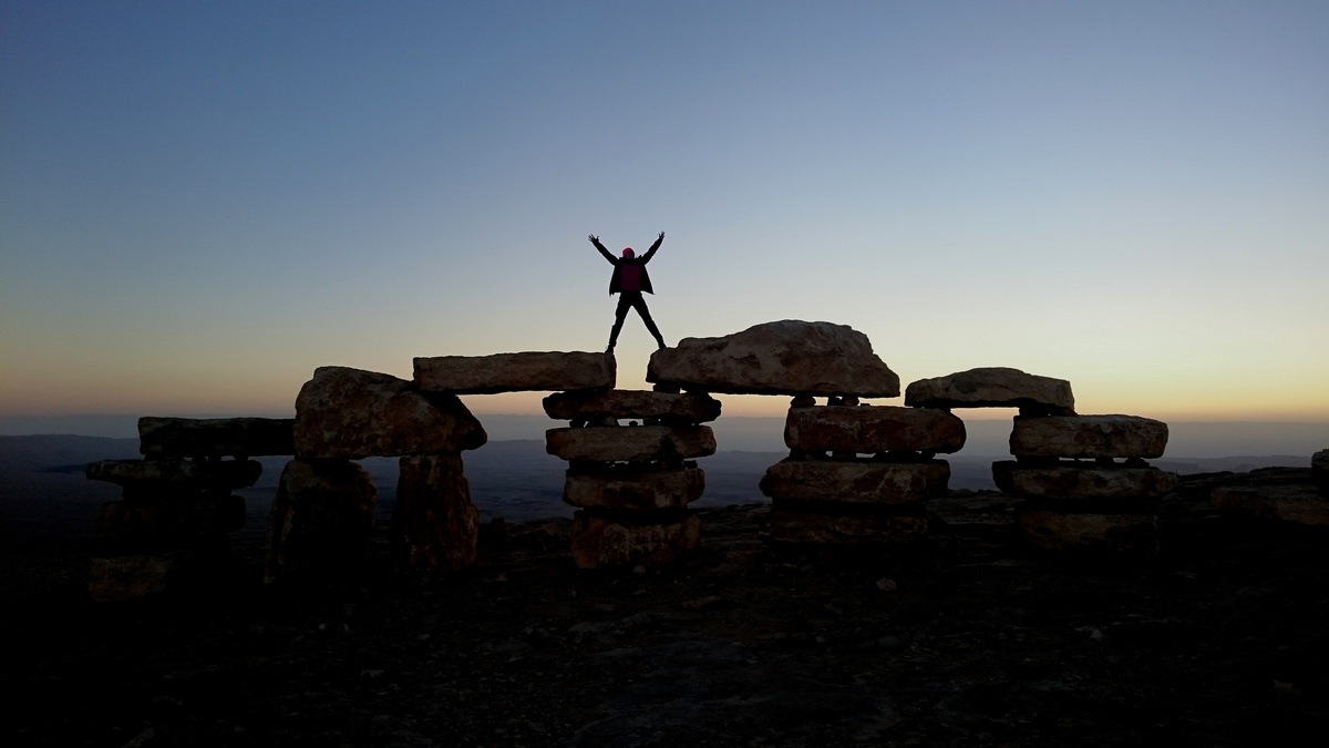на краю кратера Мицпе-Рамон