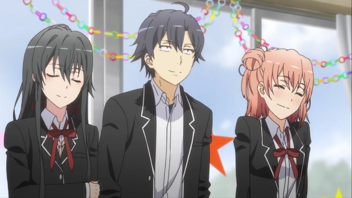 Фото из аниме "Yahari ore no seishun rabukome wa machigatteiru".