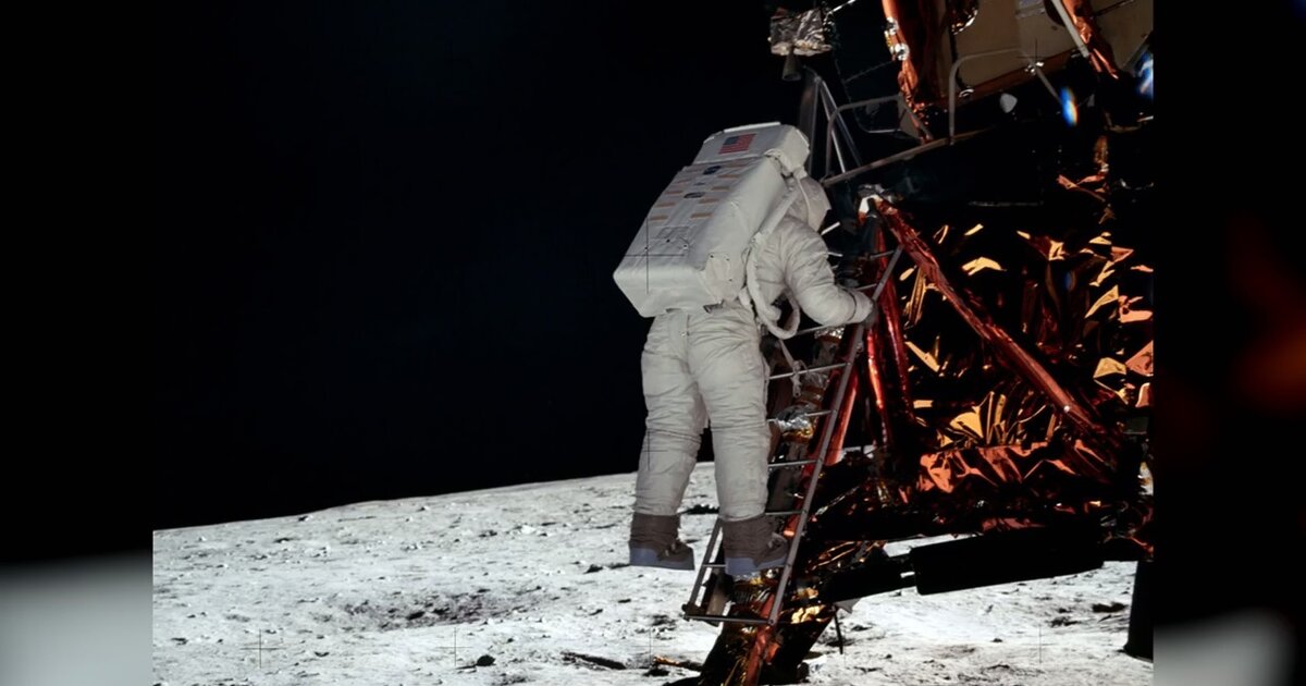 Первые шаги на Луне, снимок NASA