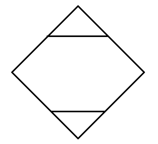 Социальный ромб, где средний класс господствует.