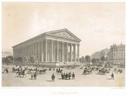 Церковь святой Марии Магдалины (церковь Мадлен), Париж, гравюра 1861
