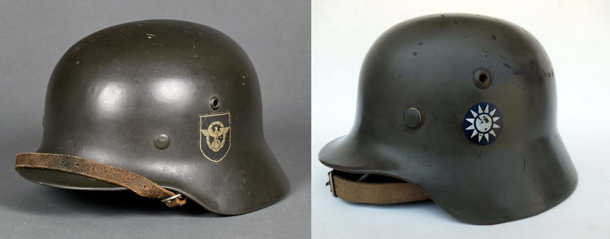 Каска немецкая десантная образца года (Fallschirmjägerhelm M38), копия