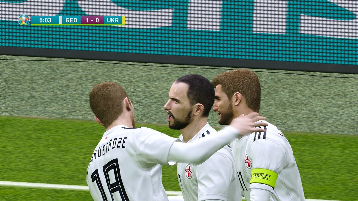 Фото из футбольного симулятора PES 2020