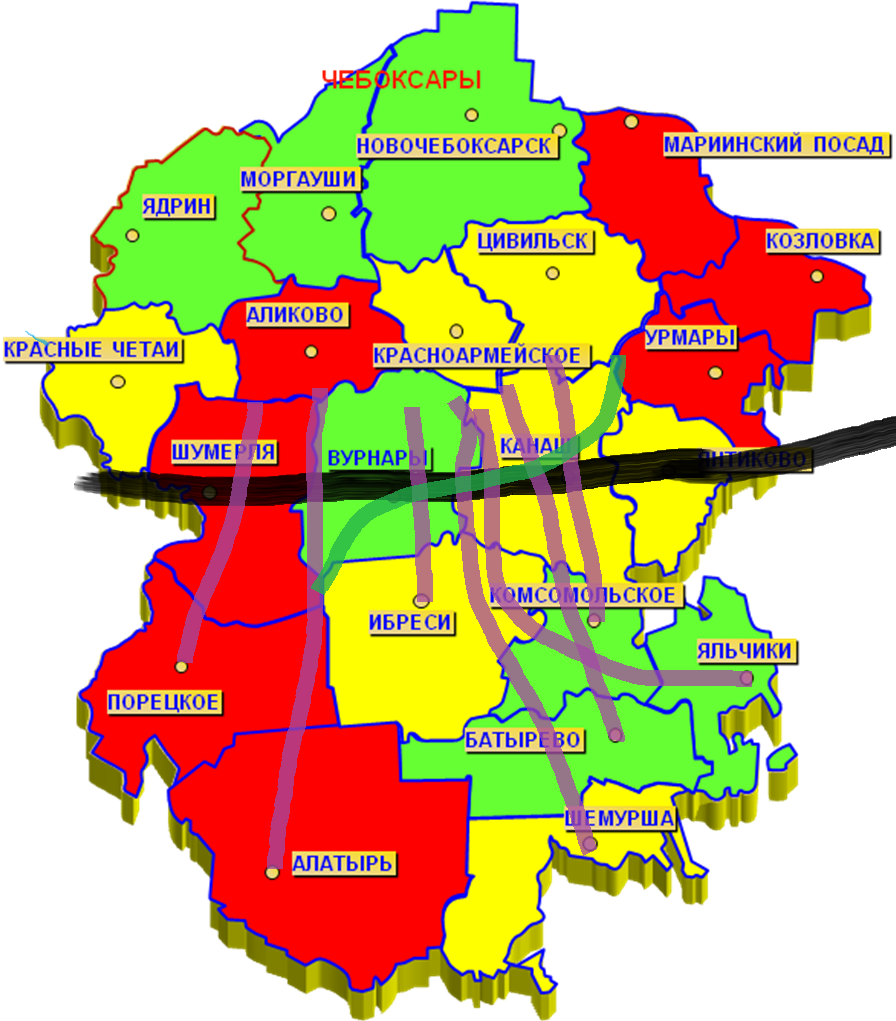 Карта м 12 по чувашии