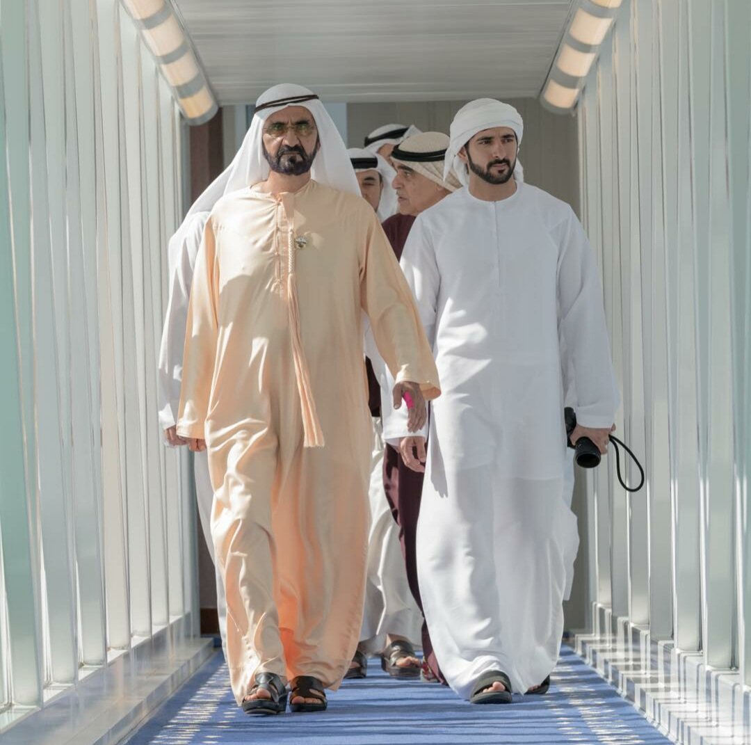 Наследный принц Хамдан Аль Мактум со своим отцом шейхом  Мохаммед бин Рашид Аль Мактумом