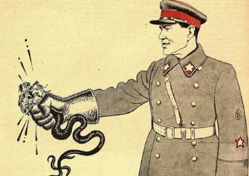 Знаменитый советский плакат: "Ежовые рукавицы" наркома Ежова