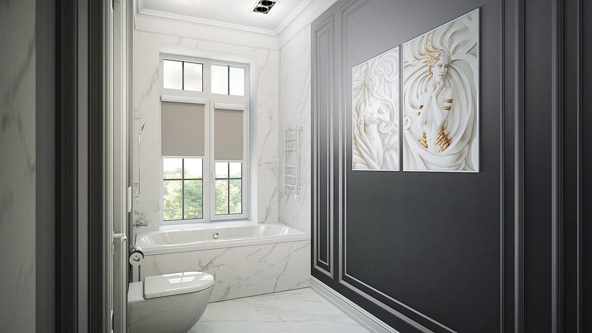 Ванная комната с окном