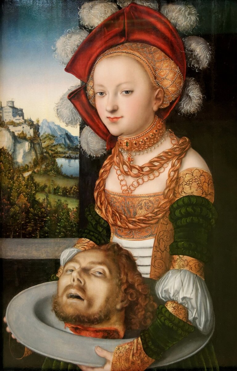 Лукас Кранах Старший "Саломея с головой Иоанна Крестителя", 1530.