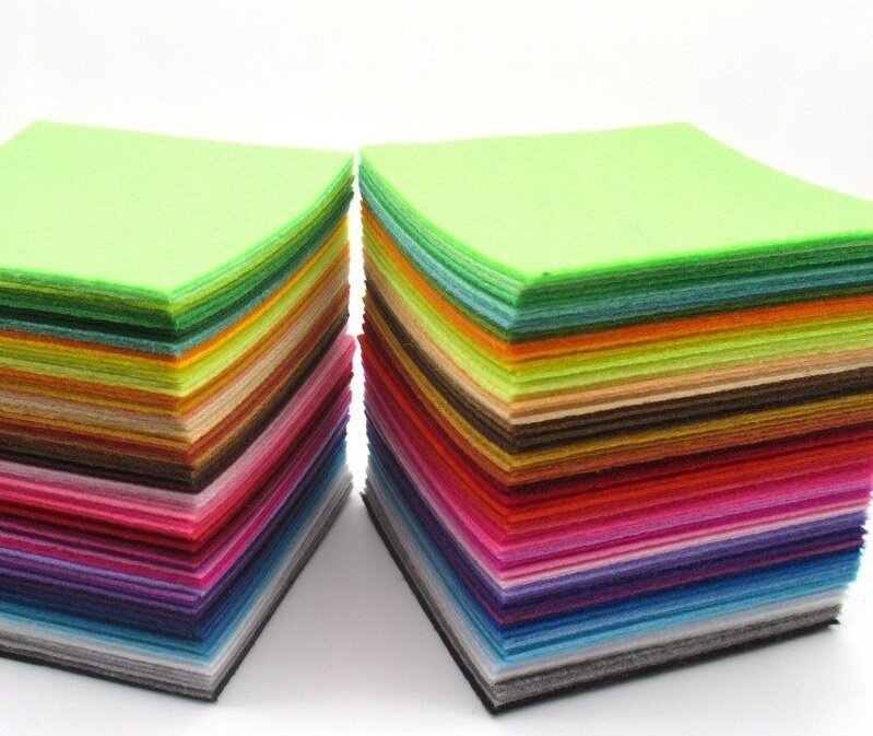 Фетр 10*10 см, 2*20 шт.