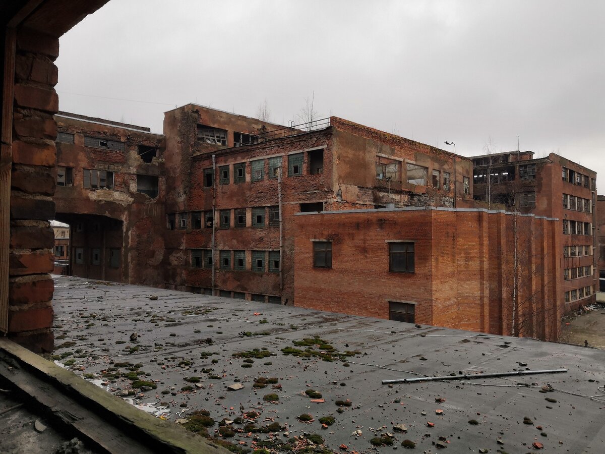 Заброшенные, разрушающиеся корпуса мясокомбината "Самсон". Фото автора. 