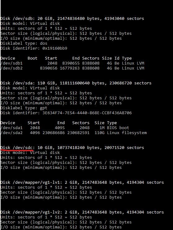 /dev/sdc/