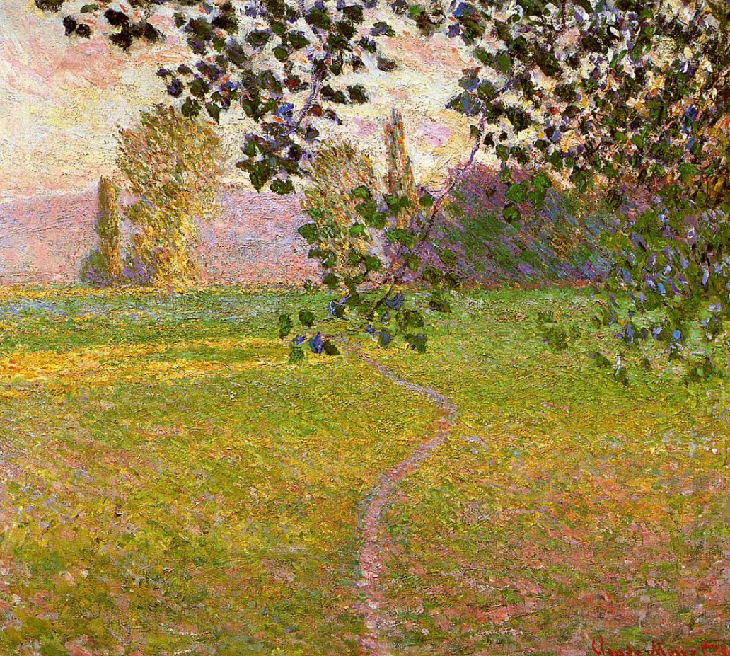 Фотография картины К. Моне "Утренний пейзаж"(из открытых источников)