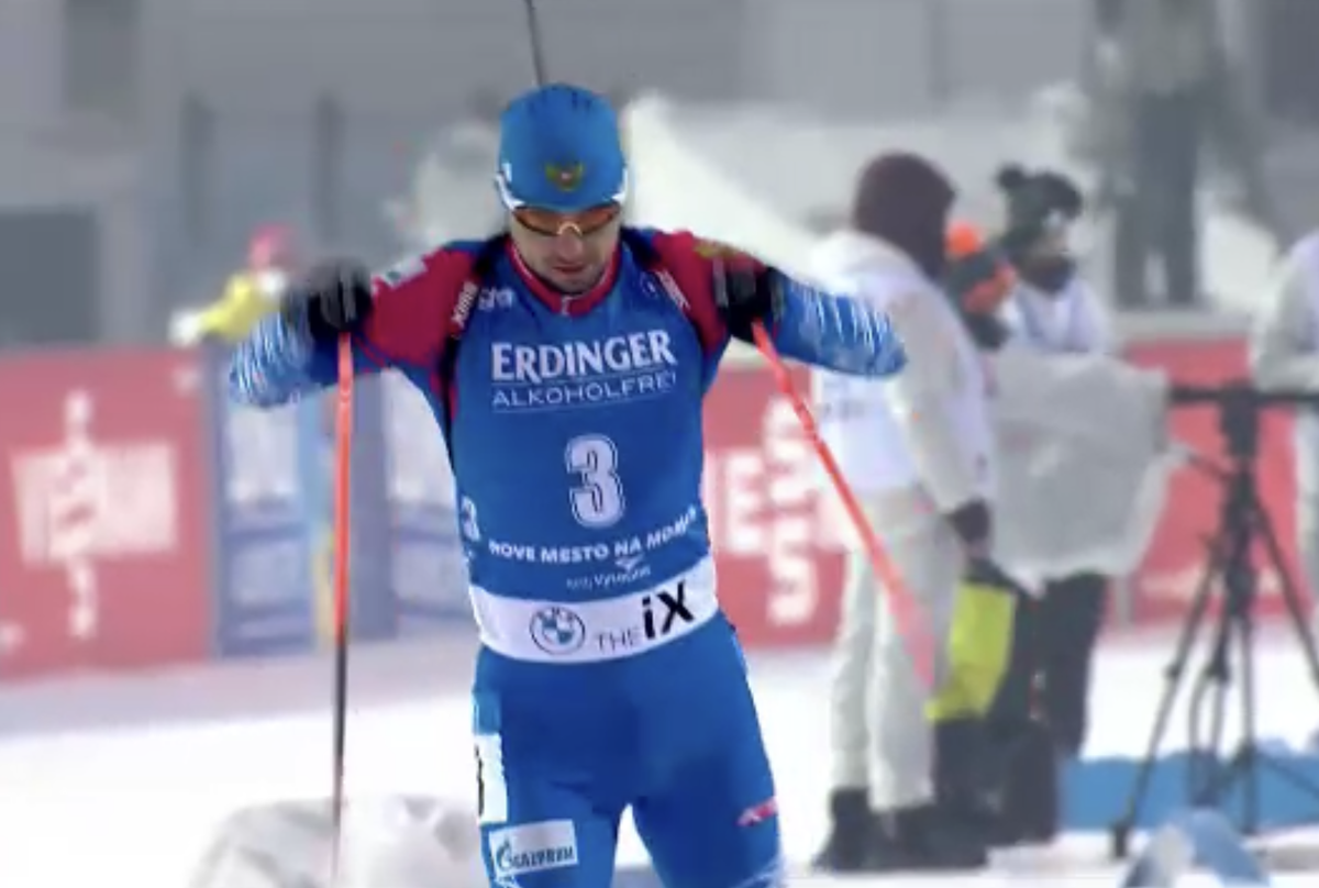 Александр Логинов в спринтерской гонке на этапе Кубка мира в Нове-Место.
