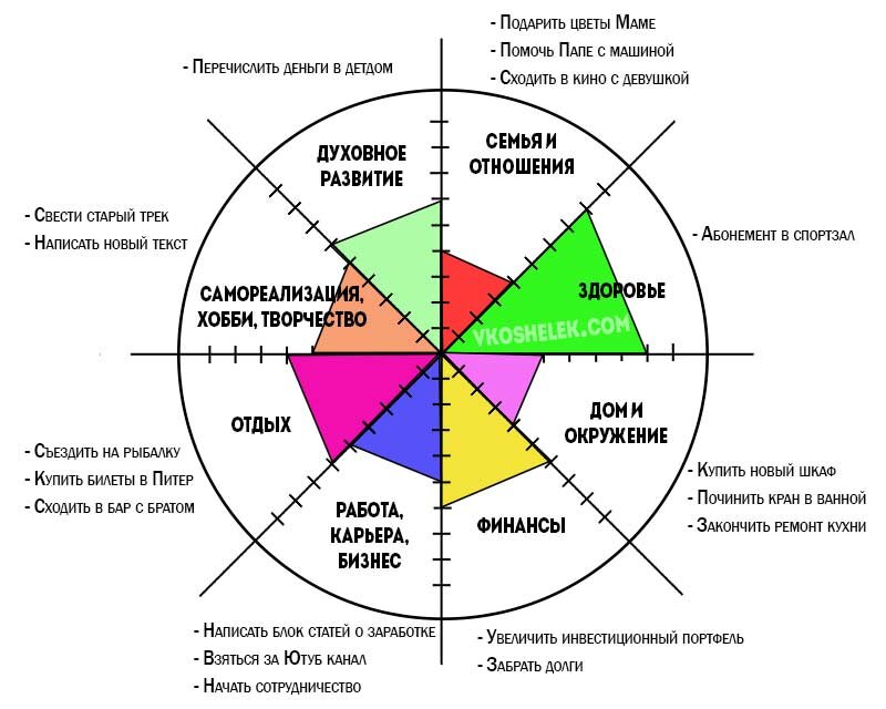 Пример колеса жизни