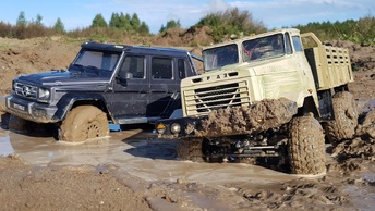 ГЕЛЕНДВАГЕН 6х6 против КРАЗ 6х6 на бездорожье ... Сравнительный тест, RC OFFroad