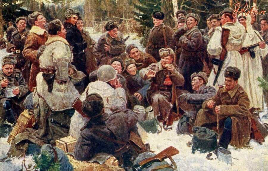 "Отдых после боя", 1951 год. (худ. Ю.А. Непринцев)