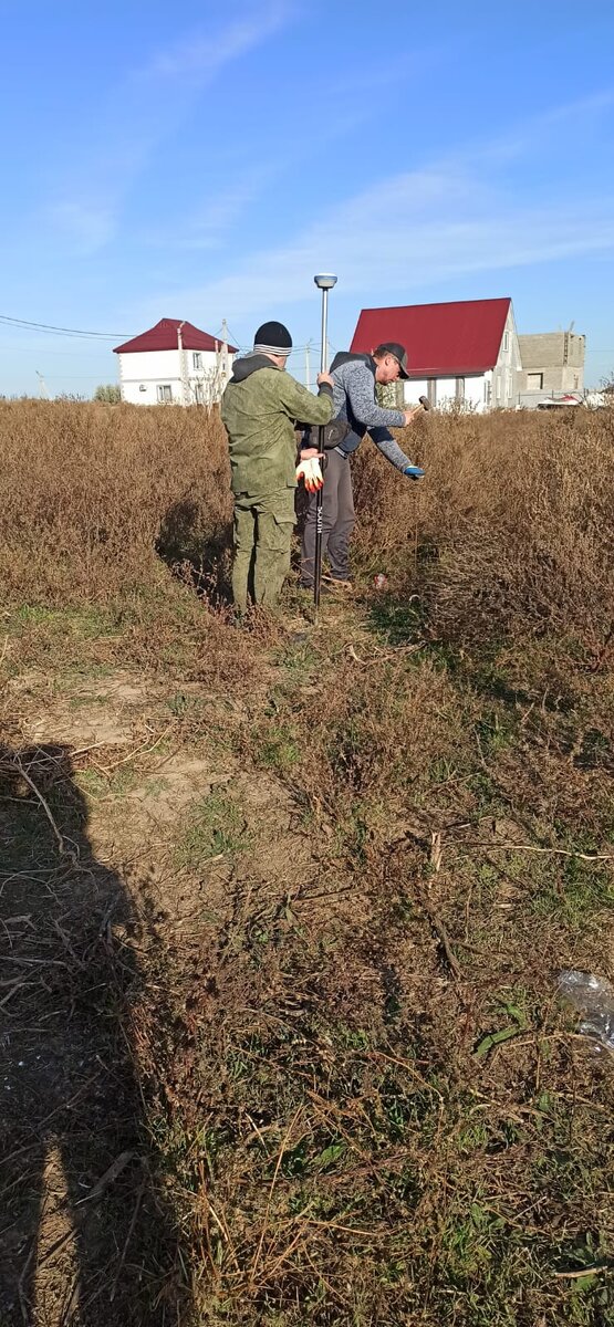 Установление поворотных точек на местности.