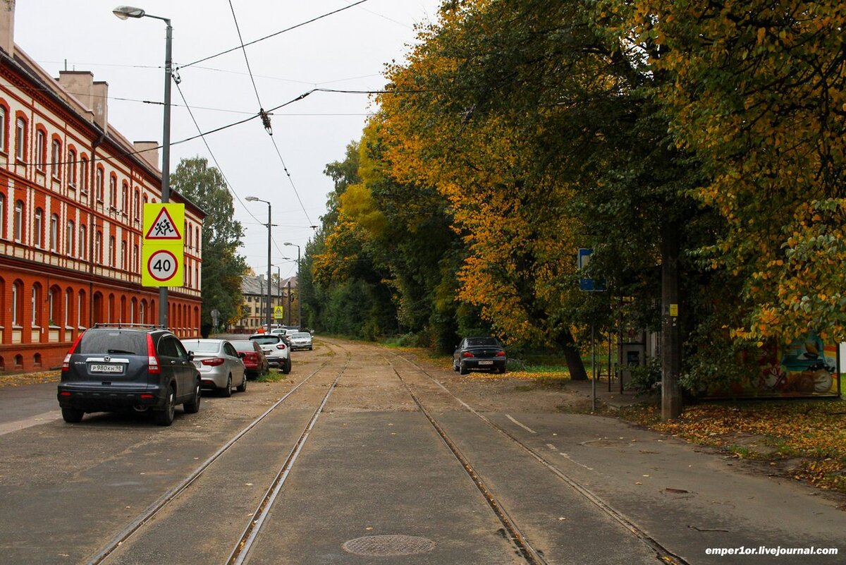 Трамвайная линия в сторону Южного вокзала