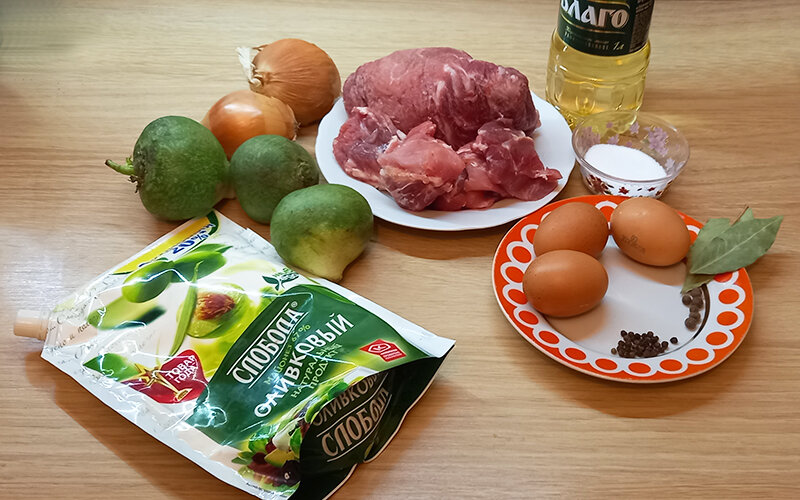 Продукты для приготовления салата