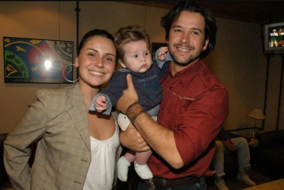 Джованна Антонелли и Мурило Бенисио с сыном