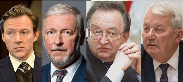 А.Громыко, А.Никитин, А.Панов и С.Рогов — выведенные из Научного Совета Совбеза России указом Президента Путина 29 марта 2022 г. российские вип-ученые. 