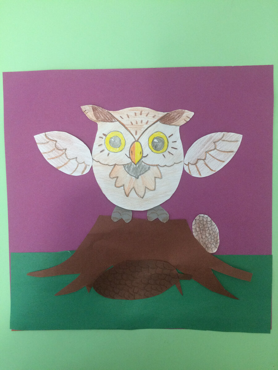 Сова. Аппликация.