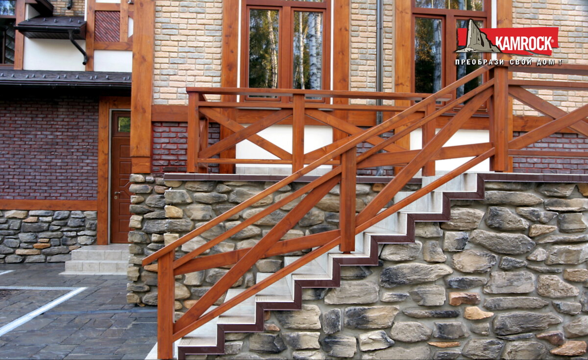 Коллекции искусственного камня "Долина Терраи" (артикулы 08340, 08350) и "Античный кирпич" (артикулы 32390, 32440).