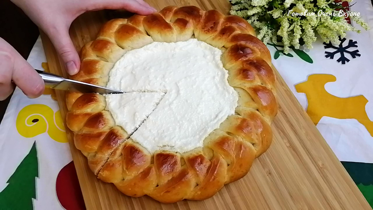 Пышный творожный пирог