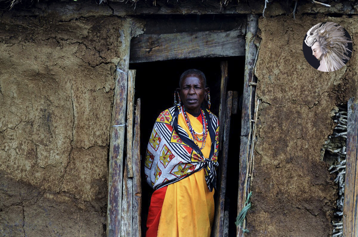 Член племени масаи. Африка