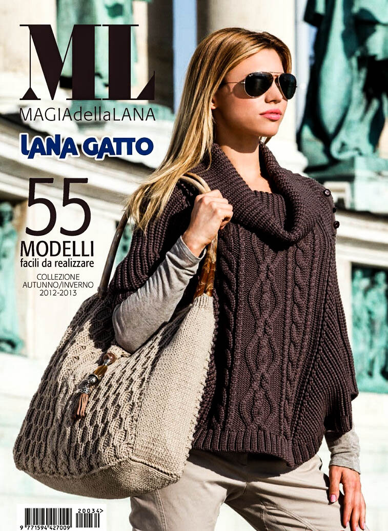 Пончо на обложке журнала "Magia della Lana"