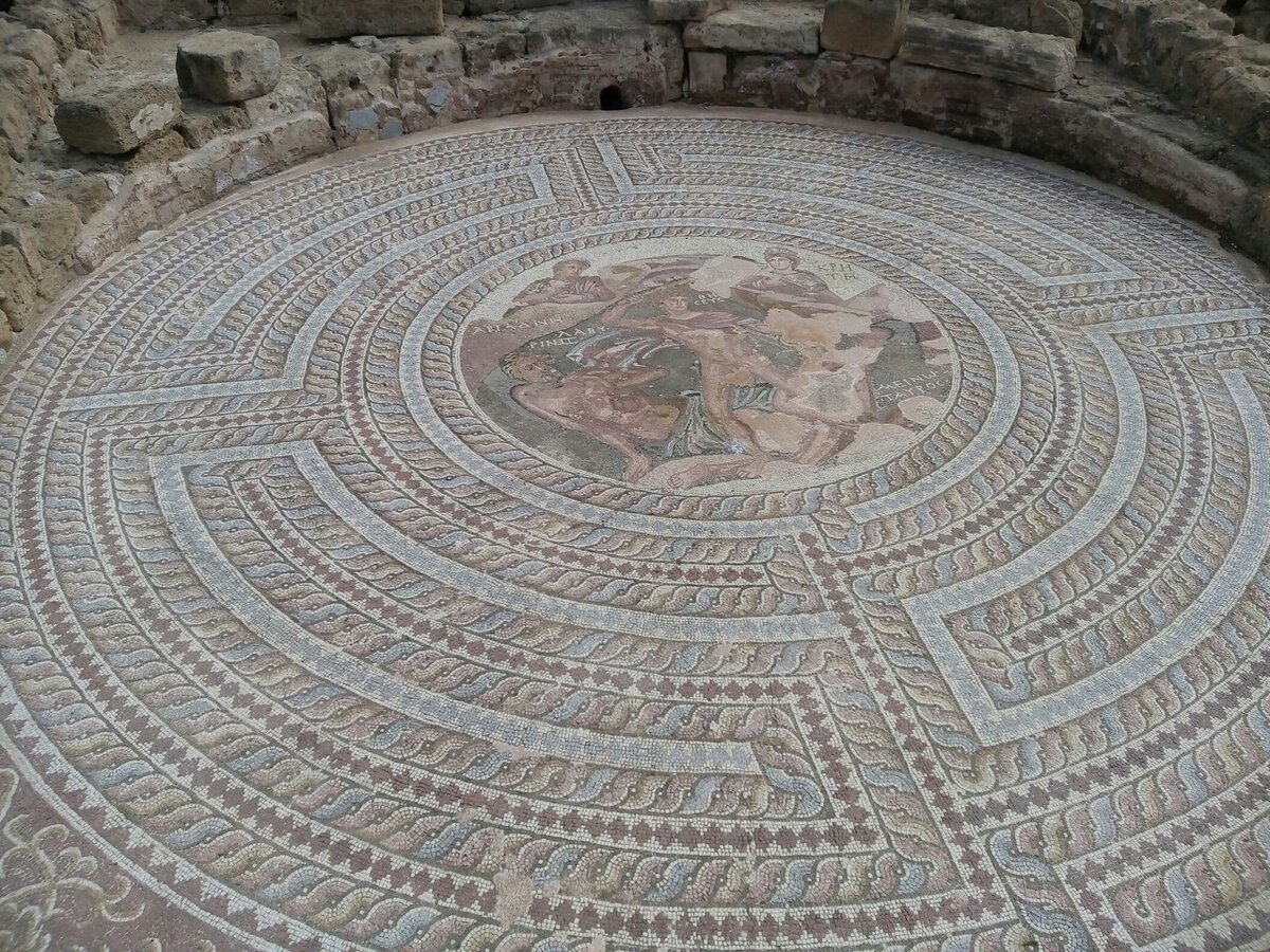Фото из личного архива. Древние мозаики. Археологический парк, Пафос, Кипр