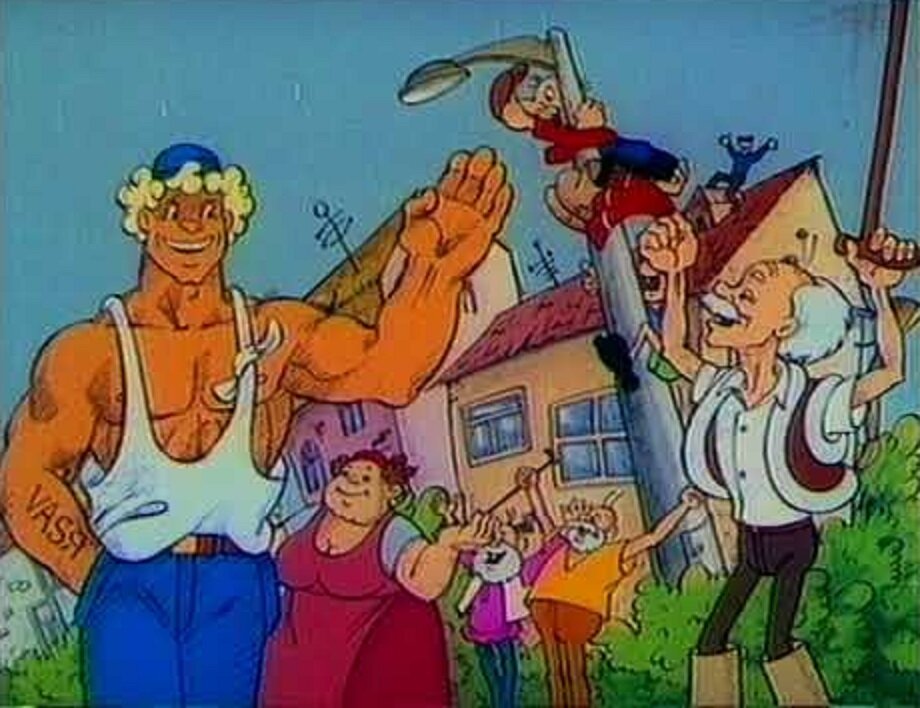 Кадр из клипа группы "Дюна"  про Васю (1996)