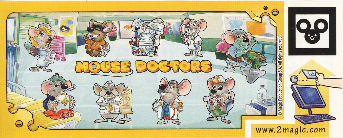Киндер врач. Киндер мыши доктора вкладыш. Киндер мыши врачи. Киндер сюрприз мышки доктора.