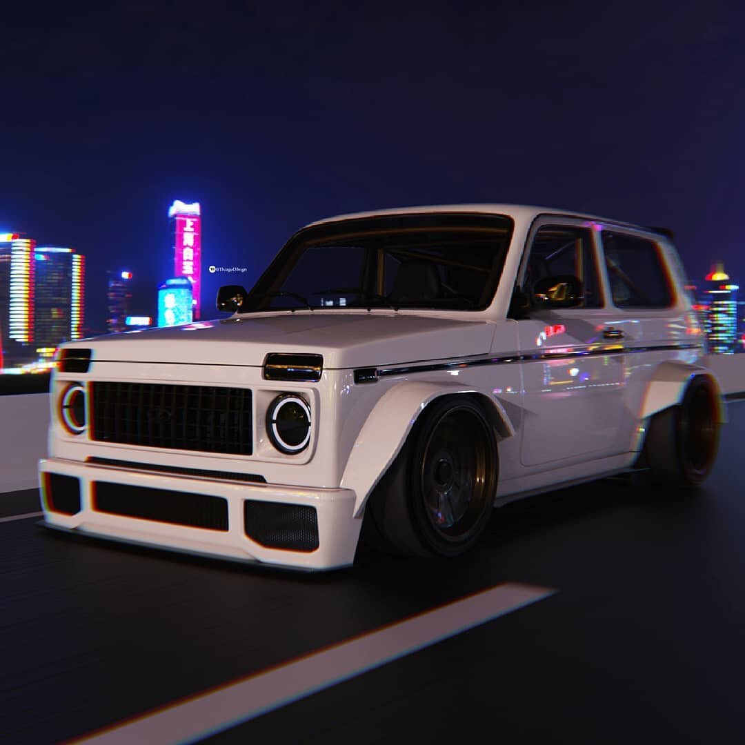 Экстремальное занижение Лада Нива 4х4