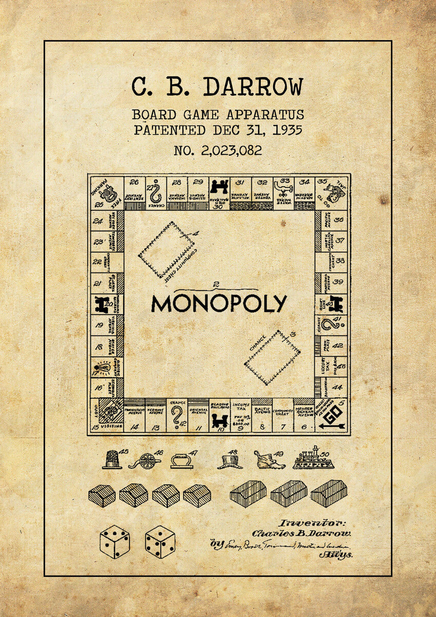 Плакаты с заявкой Дэрроу на патент продаются на ebay.com