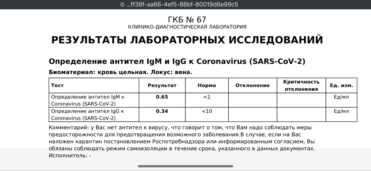 Тесты после вакцинации