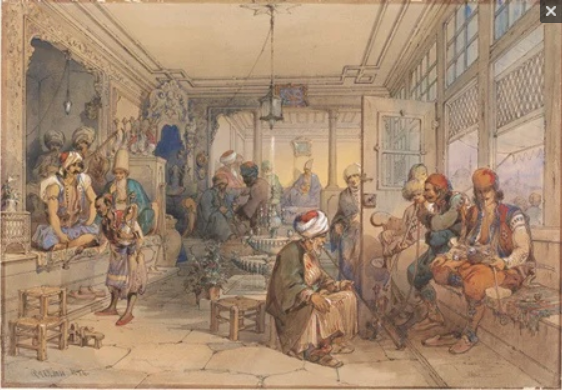 Изначально наслаждаться королевским напитком могла только знать, но вскоре стали открываться и общественные заведения.





