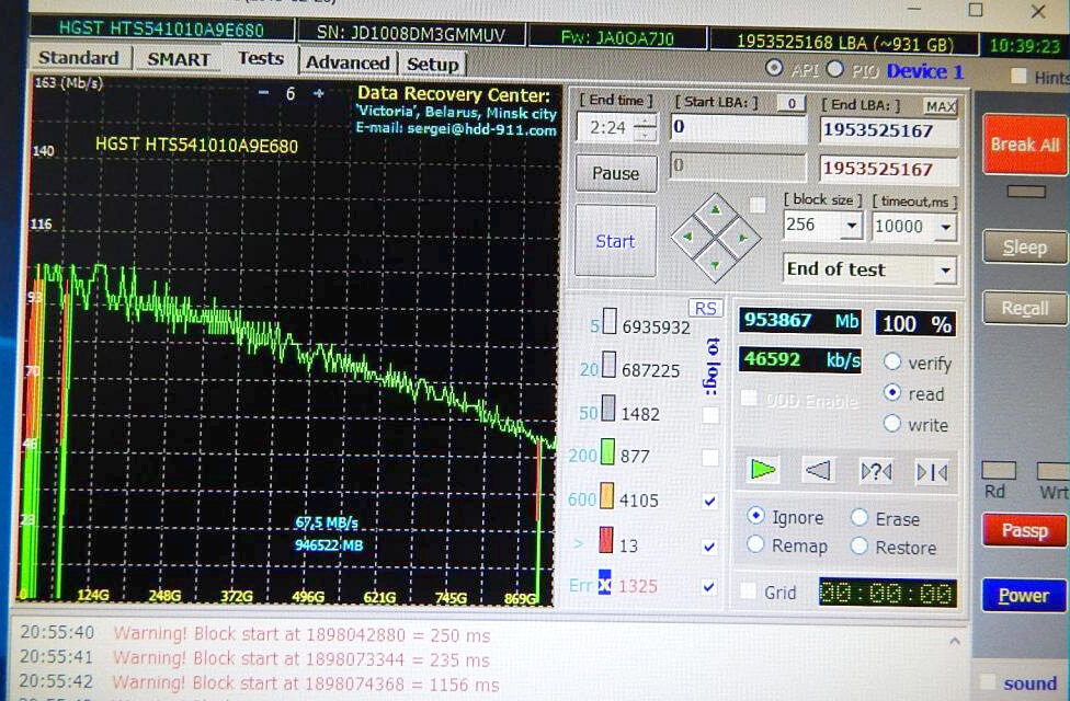 Результат сканирования жесткого диска