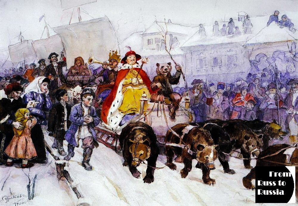 Василий Суриков. Большой маскарад в Москве в 1722 году. 1900 