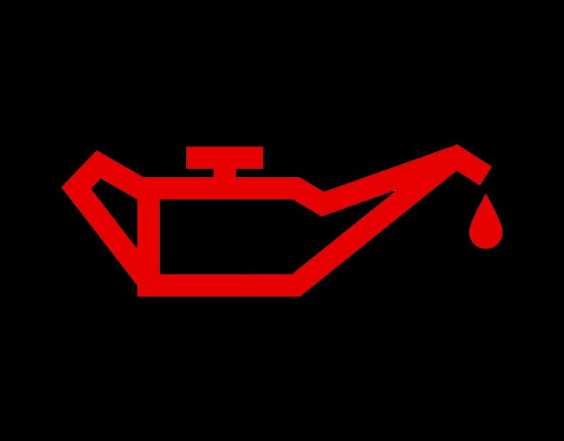 Пиктограмма низкого давления моторного масла. 