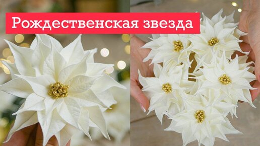 Новогодний декор / пуансеттия своими руками / DIY tsvoric