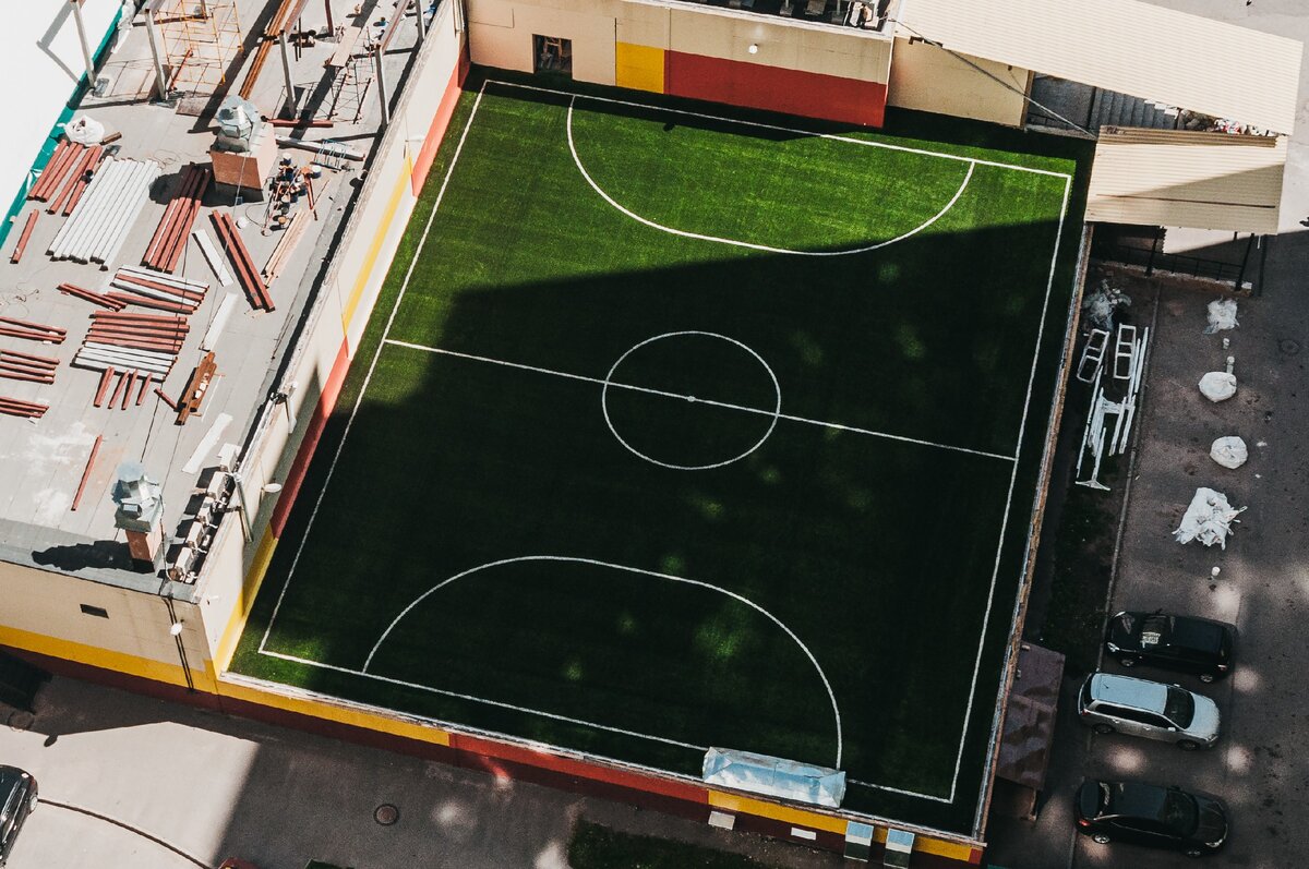 Этапы строительства футбольного поля